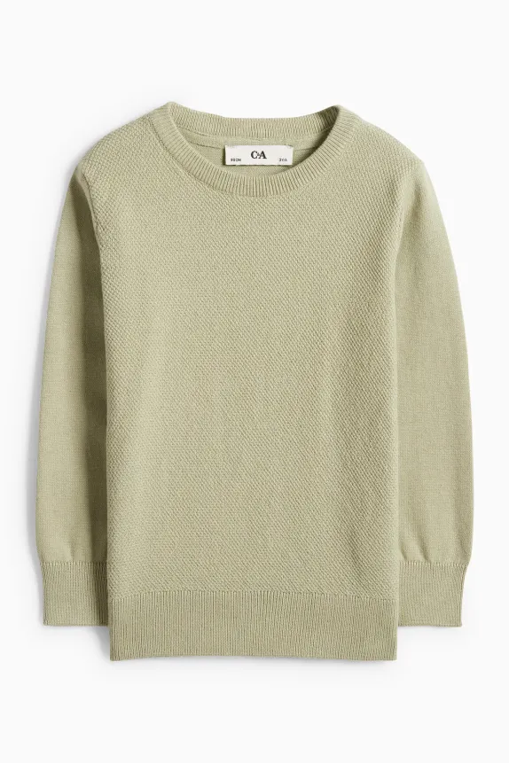 Jumper - textured light green
