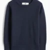 Jumper - textured dark blue