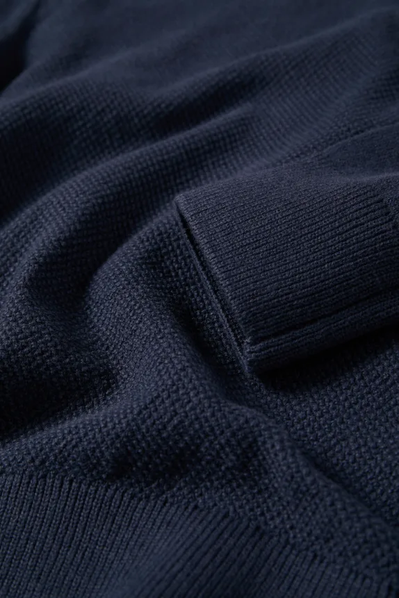 Jumper - textured dark blue