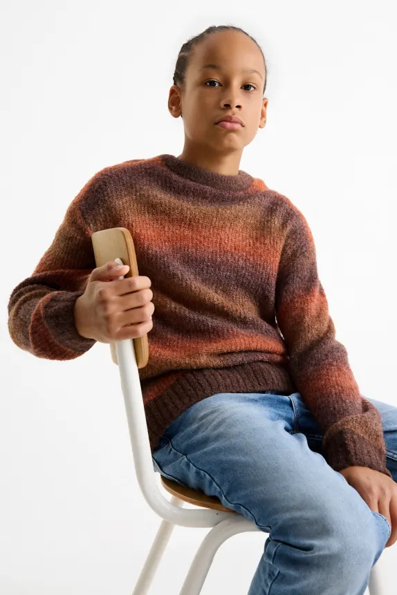Jumper - patterned brown