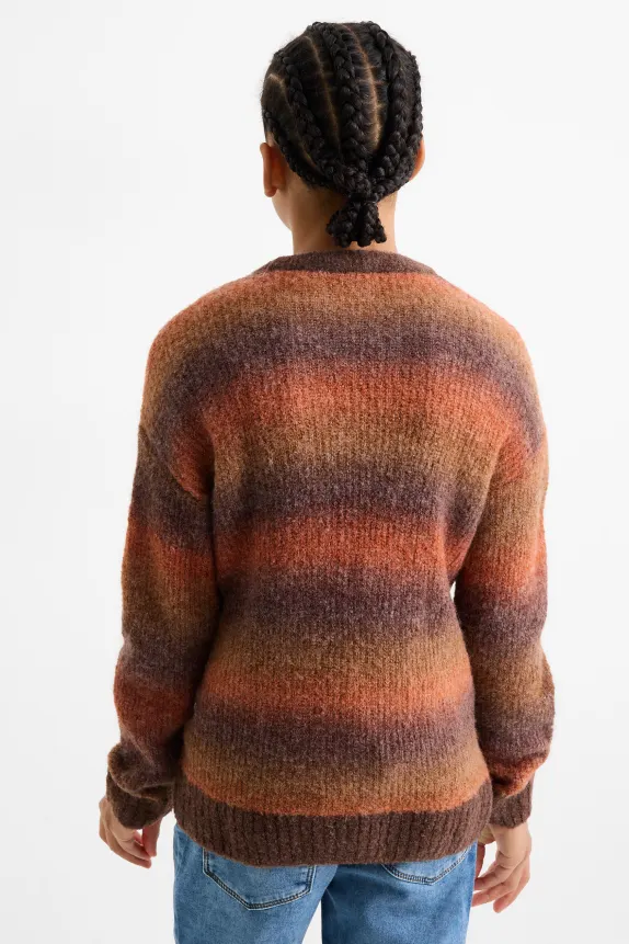Jumper - patterned brown