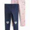 Multipack of 2 - Frozen - thermal leggings rose / blue