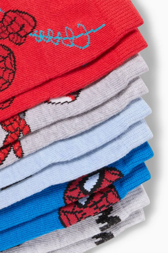 Multipack of 5 - Spider-Man - socks with motif white / red