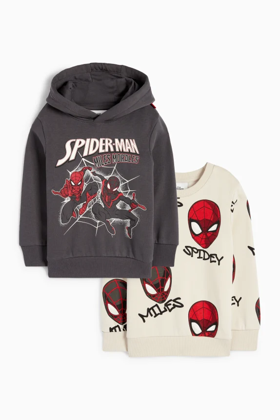 Multipack of 2 - Spider-Man - hoodie and sweatshirt gray / beige