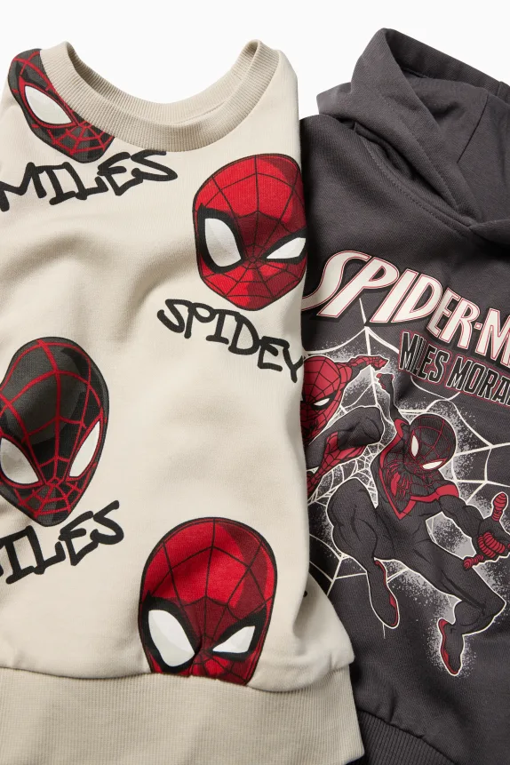 Multipack of 2 - Spider-Man - hoodie and sweatshirt gray / beige