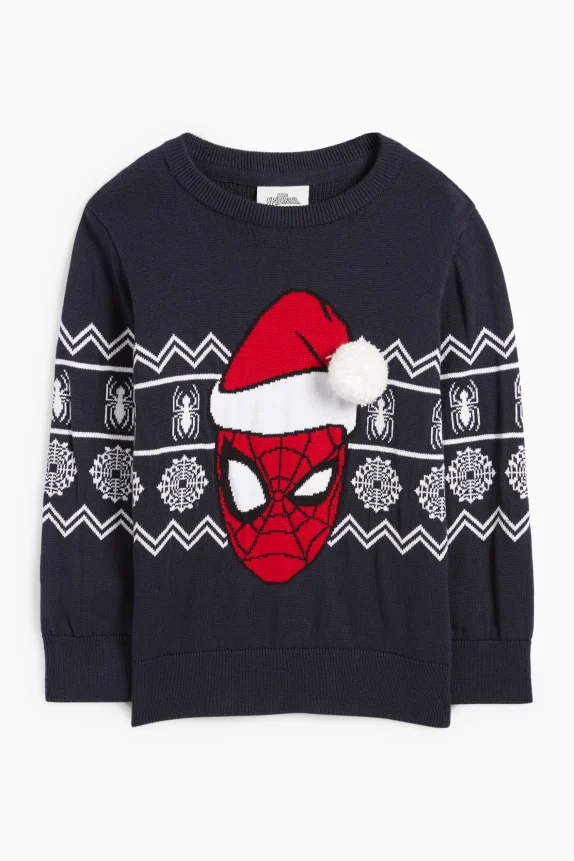 Spider-Man - Christmas jumper dark blue