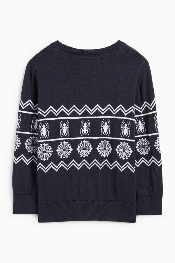 Spider-Man - Christmas jumper dark blue