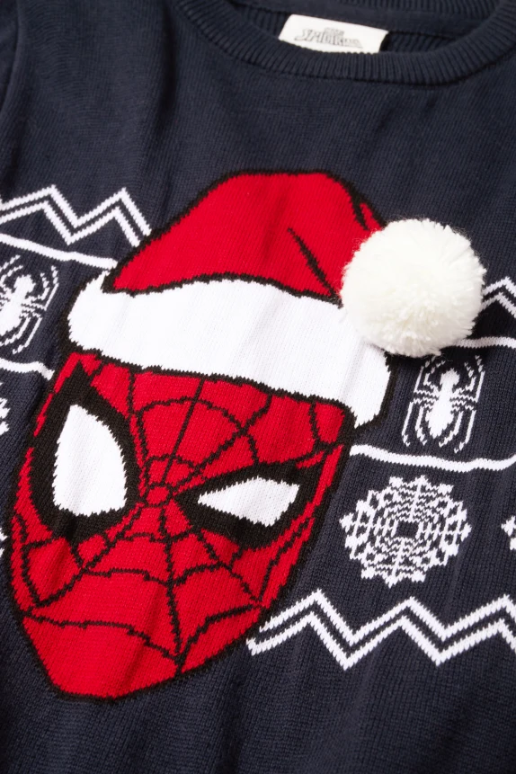 Spider-Man - Christmas jumper dark blue