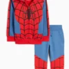 Spider-Man - set - zip-through hoodie and joggers red / dark blue