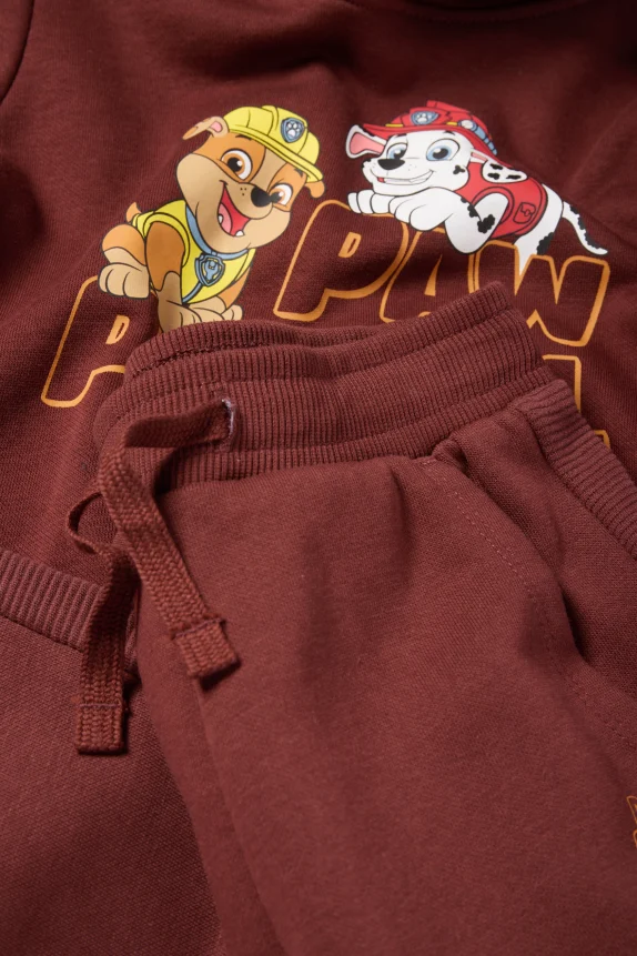 PAW Patrol - Chase , Marshall - set - hoodie and joggers brown