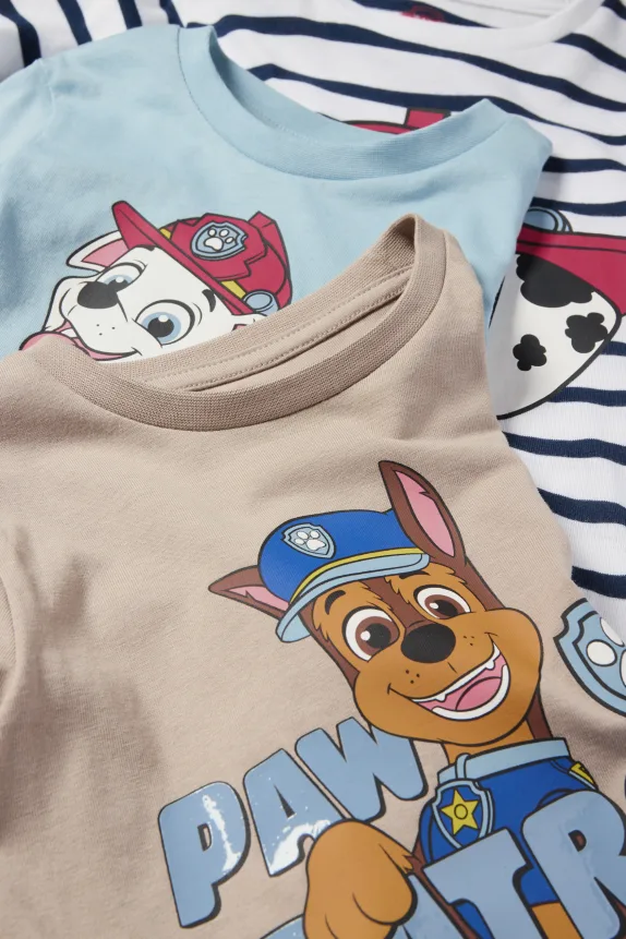 Multipack of 3 - PAW Patrol - Chase, Marshall - long sleeve top blue