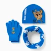 PAW Patrol - Chase - set - hat, snood and gloves blue