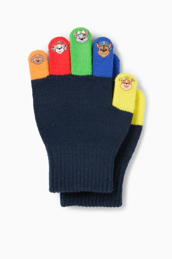 PAW Patrol - Chase, Marshall, Rubble, Rocky - gloves dark blue