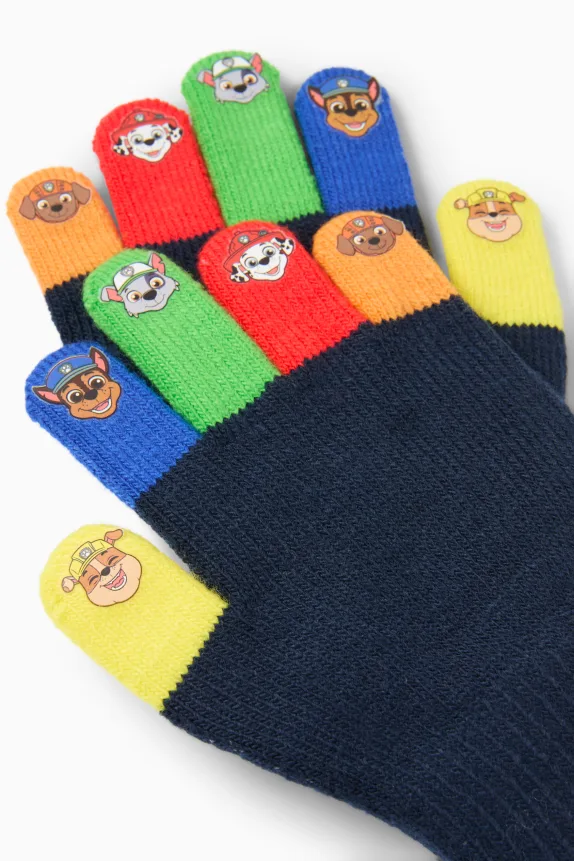 PAW Patrol - Chase, Marshall, Rubble, Rocky - gloves dark blue