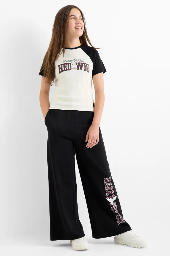 Harry Potter - set - short sleeve T-shirt and joggers - 2 piece black / beige