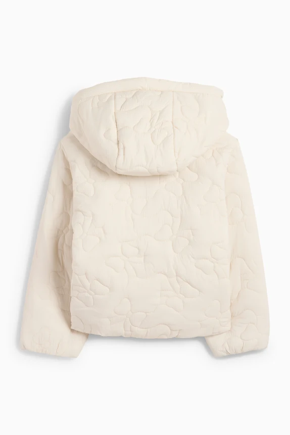 Minnie Mouse - quilted jacket with hood - water-repellent light beige