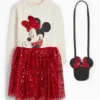 Minnie Mouse - set - dress and bag - 2 piece red