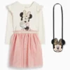 Minnie Mouse - set - dress and bag - 2 piece beige