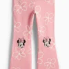 Minnie Mouse - flared thermal leggings - floral pink