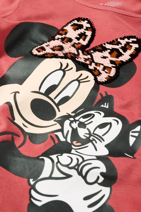 Minnie Mouse - long sleeve top red