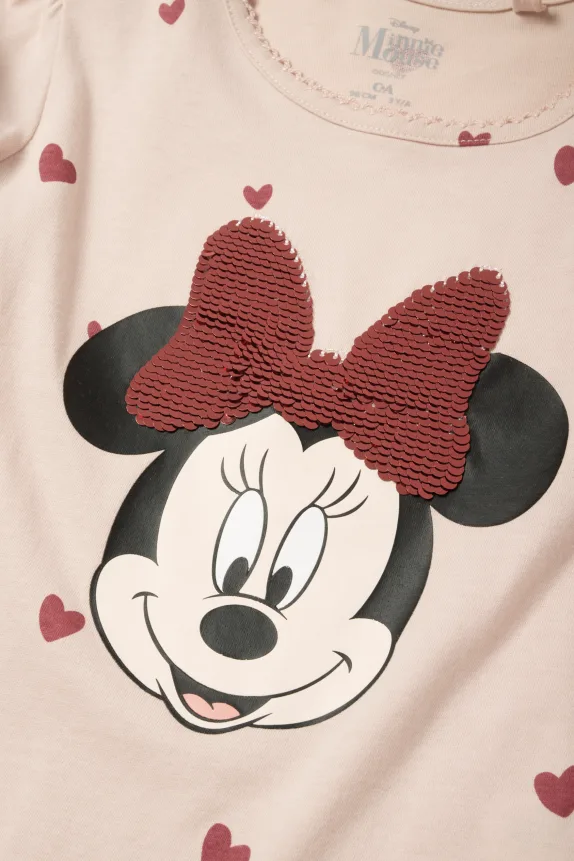 Minnie Mouse - long sleeve top - patterned - shiny rose