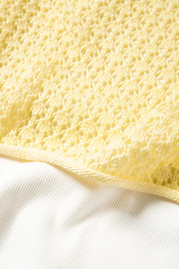 Set - jumper and top - 2 piece white / yellow