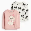 Multipack of 2 - puppy and bow - sweatshirt white / rose