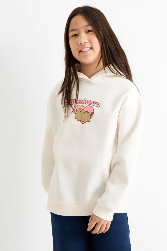 Pusheen - hoodie white
