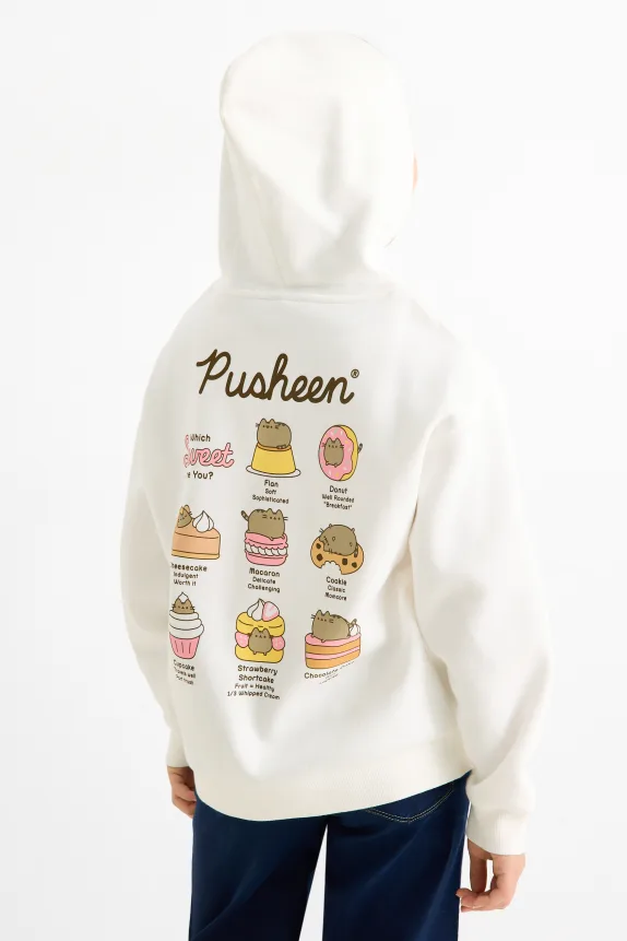 Pusheen - hoodie white