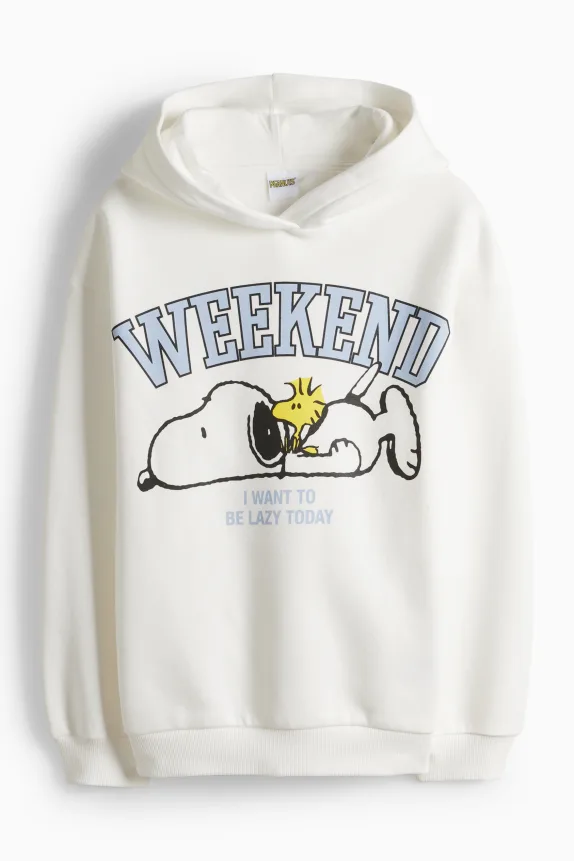 Peanuts - hoodie white