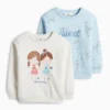 Multipack of 2 - bow and ballerina - sweatshirt leggings cremewhite