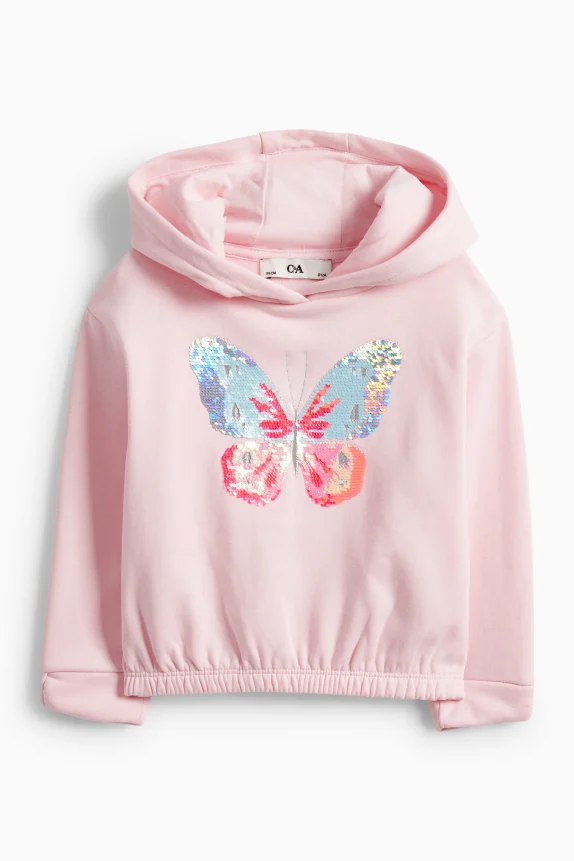 Butterfly - hoodie - shiny rose