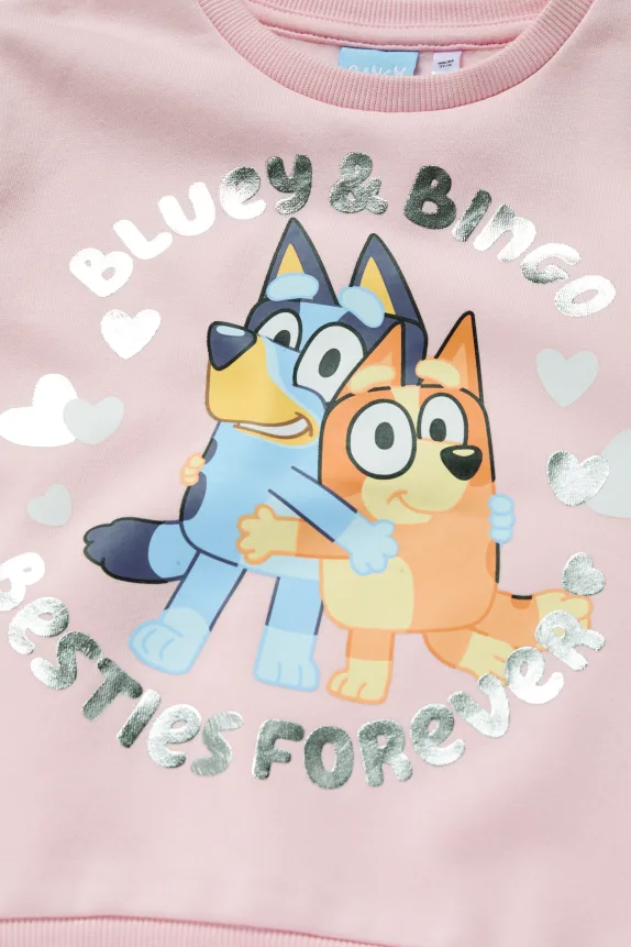 Bluey - sweatshirt - shiny rose