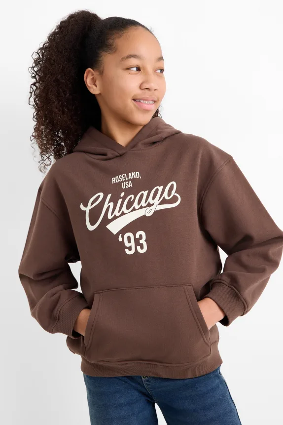 Chicago - hoodie dark brown