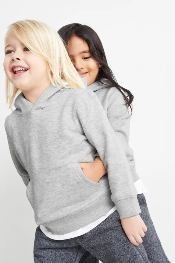 Hoodie - genderneutral light gray-melange