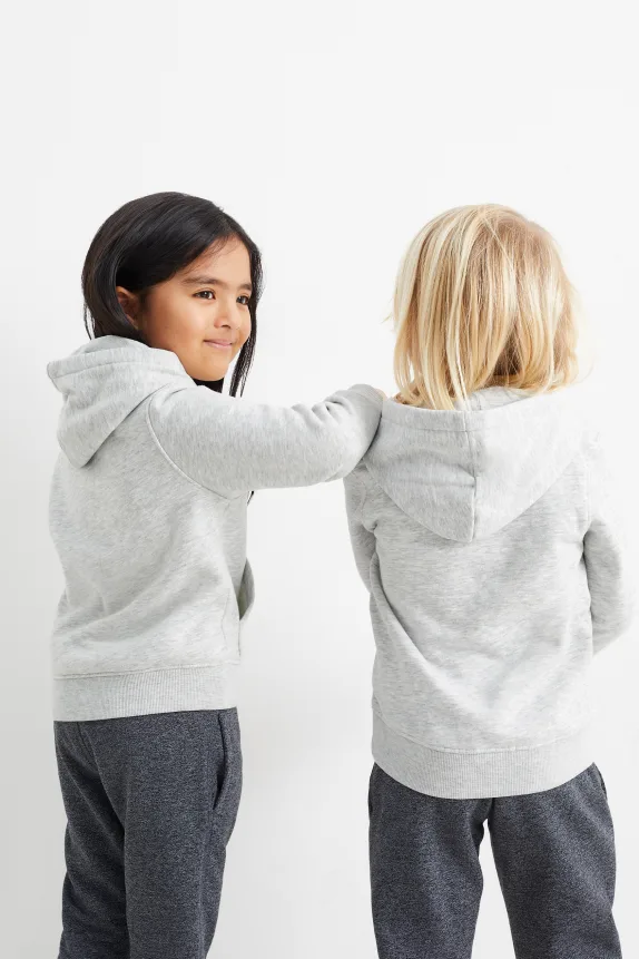 Hoodie - genderneutral light gray-melange