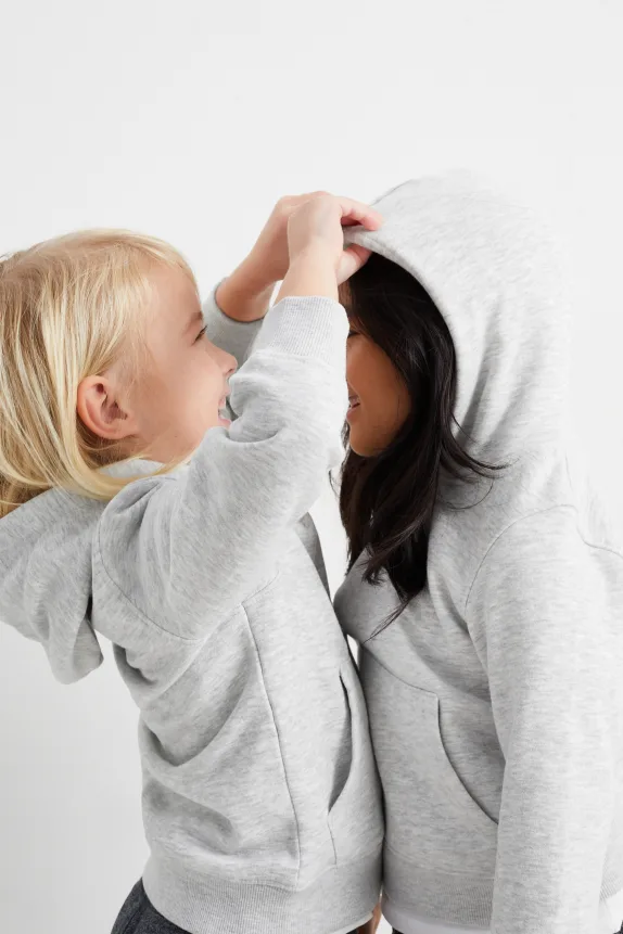 Hoodie - genderneutral light gray-melange