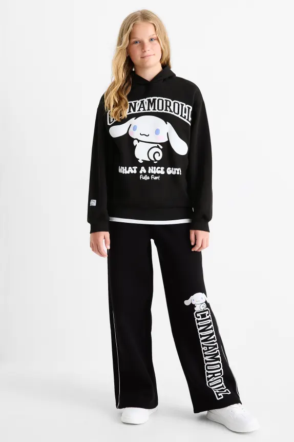 Cinnamoroll - set - hoodie and joggers - 2 piece black