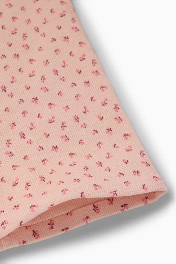 Floral - snood - ribbed rose