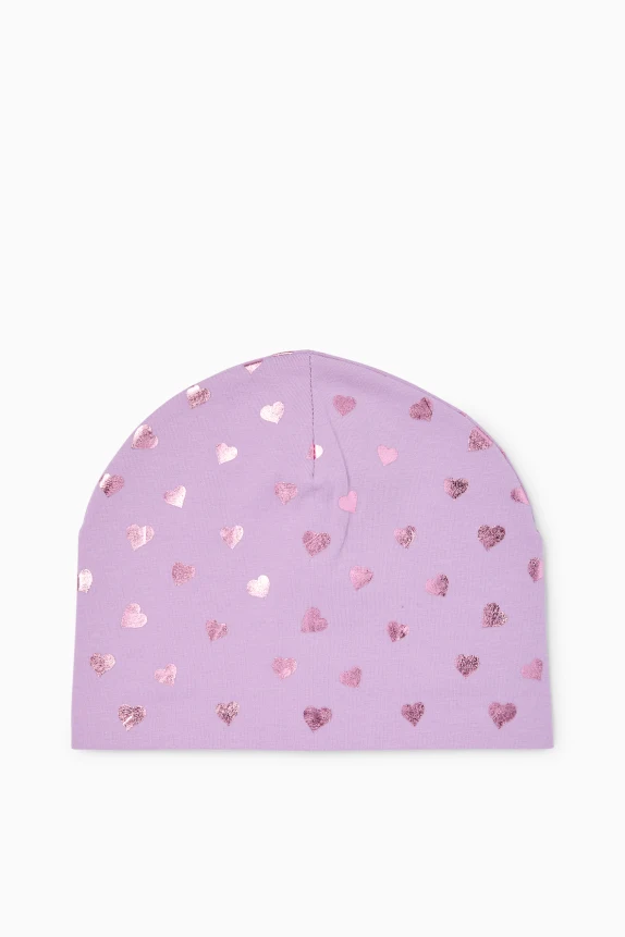 Heart - hat - shiny light violet