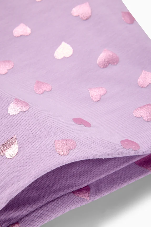 Heart - snood - shiny light violet