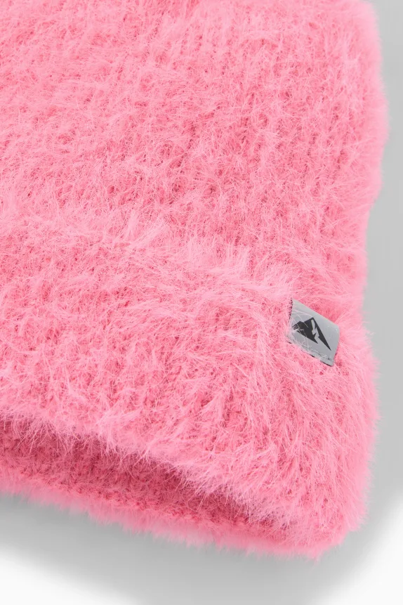 Pom-pom ski hat pink
