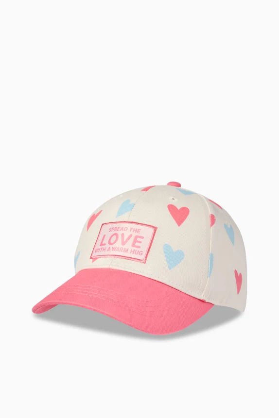 Heart - baseball cap rose / beige