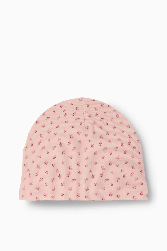 Floral - hat - ribbed rose