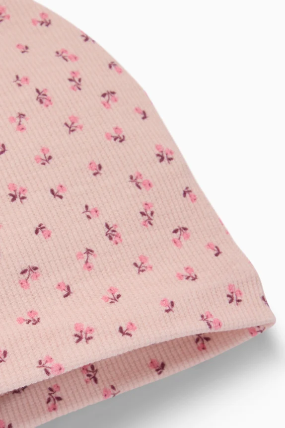 Floral - hat - ribbed rose