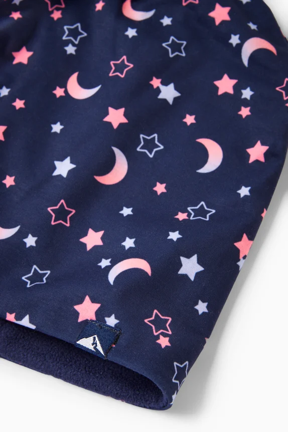 Moon and stars - beanie dark blue