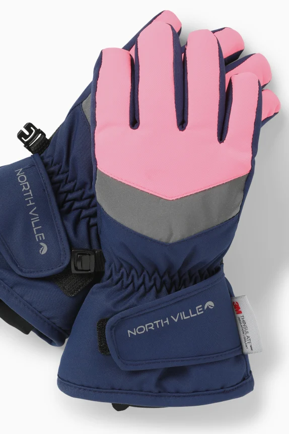 Ski gloves - waterproof rose / dark blue