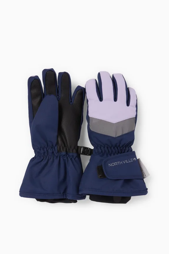 Ski gloves - waterproof light violet