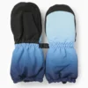 Ski mittens - waterproof - patterned blue / black