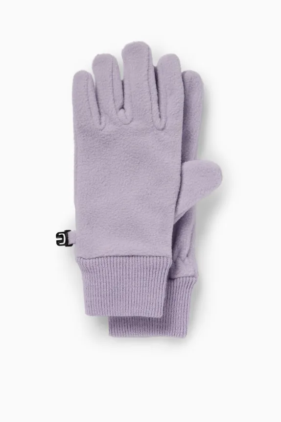 Fleece gloves light violet